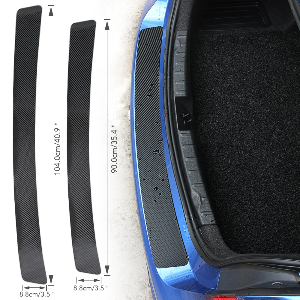 Наклейка на задний бампер багажника автомобиля из углеродного волокна для Toyota Auris Corolla Avensis Verso Yaris Aygo Scion TC IM